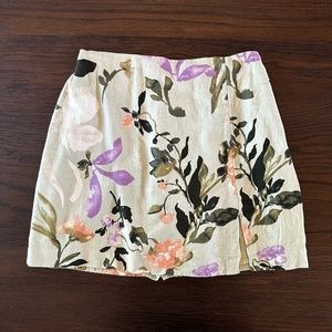 NWT A&F Linen-Blend Slit Mini Skort (XXS)